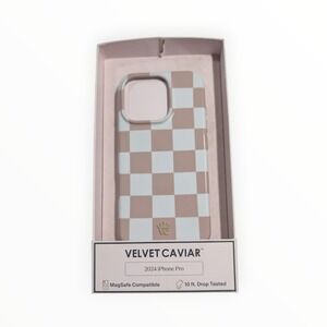 Nn6-U Velvet Caviar Magsafe Case for‎ Apple iPhone 16 Pro - Checker Nude